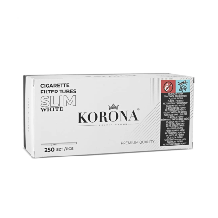 Гильзы для набивки сигарет KORONA SLIM WHITE (250 шт)
