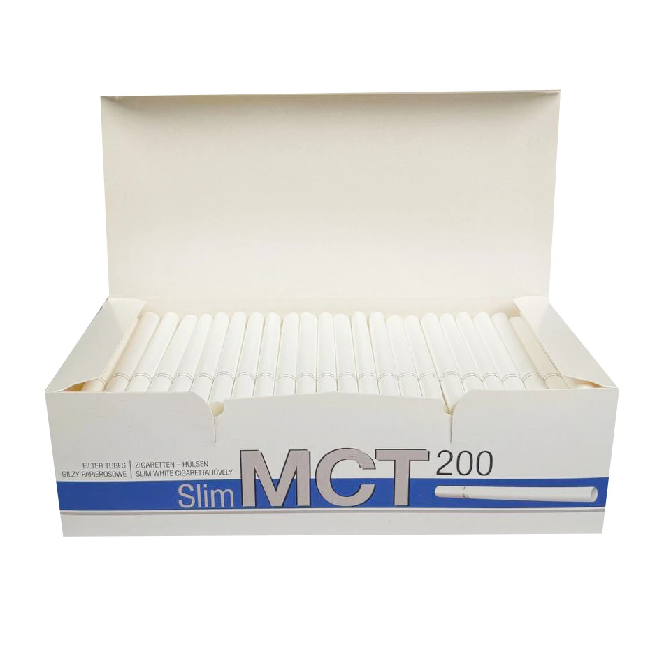 Сигаретні гільзи мст 200 білі тонкі слім, 15 мм фільтр, купити